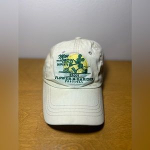 Vintage Disney Epcot Baseball Hat Cap “Mow And Grow (Repeat)” Unisex Adult Rare